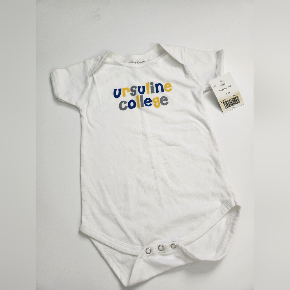 White Ursuline College Baby Onesie Size‎ 24 Months NWT